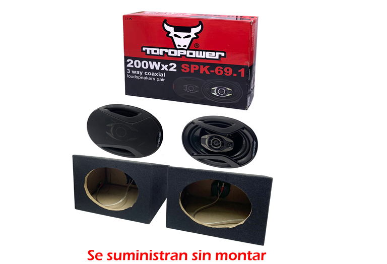 Imagen del producto PACK 6X9" 2BASS BOX+JGO ALTAVOCES COAX 3Vias