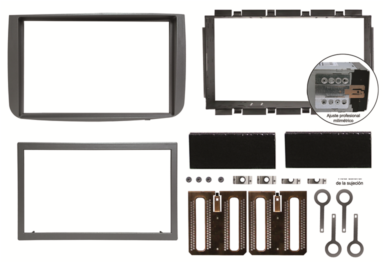 Imagen del producto MARCO ADAPTADOR AUTORADIO CON BASTIDOR 2DIN