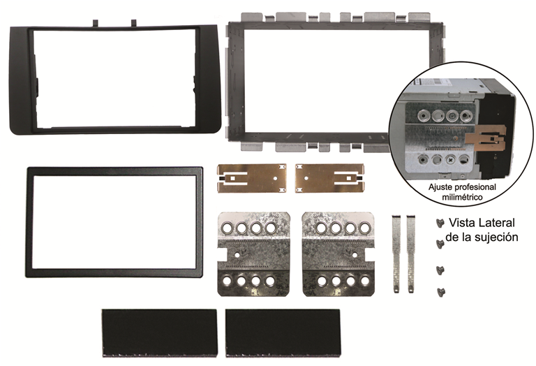 Imagen del producto MARCO ADAPTADOR AUTORADIO CON BASTIDOR 2DIN