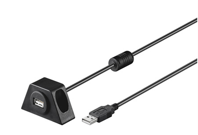 Imagen del producto CABLE PROLONGADOR 2m.USB->USB + SOPORTE