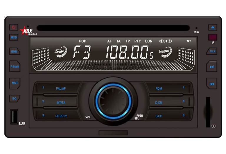 Imagen del producto 2DIN CD/MP3/WMA/AM-FM/4x40W.Max.