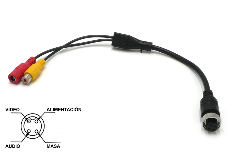 Imagen del producto CABLE RCA VIDEO + ALIMENTACION > 4PINES HEMBRA