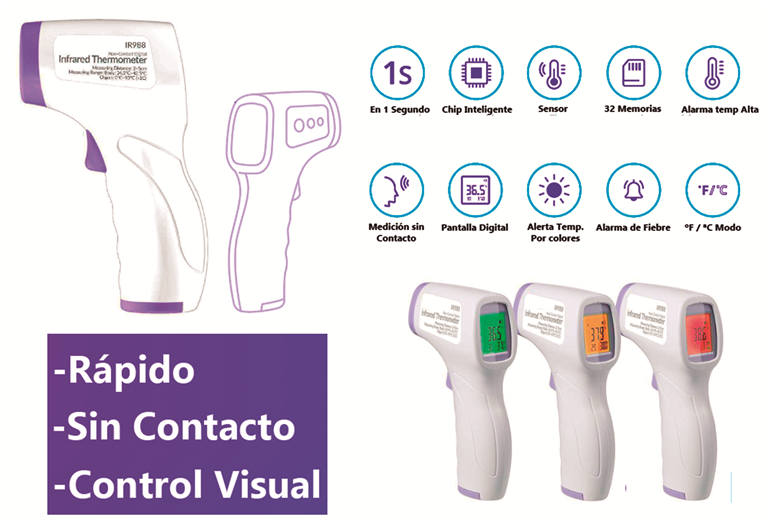 Imagen del producto TERMOMETRO DIGITAL INFRAROJO