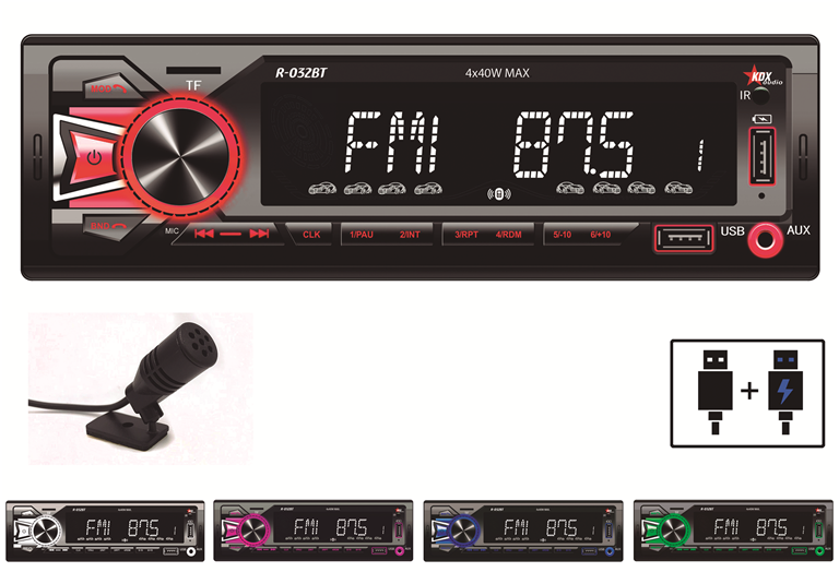 Imagen del producto AUTORADIO FM MP3/WMA 4x40W - BLUETOOTH A2DP