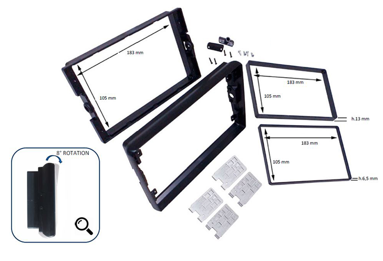 Imagen del producto MARCO ADAPTADOR MONITOR 9" PARA AGUJERO 2DIN