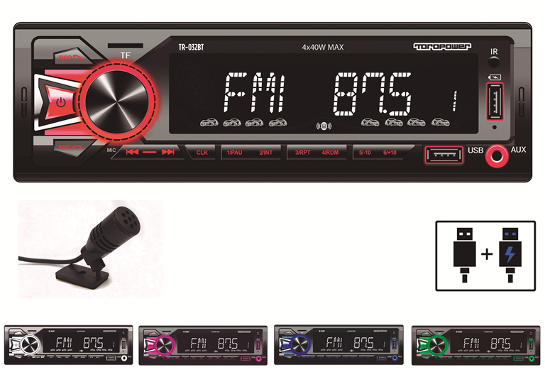 Imagen del producto AUTORADIO FM MP3/WMA 4x40W - BLUETOOTH A2DP