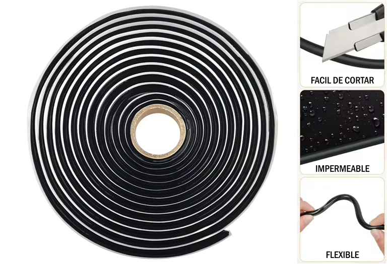 Imagen del producto SELLADOR DE CAUCHO BUTILO IMPERMEABLE - 4m LONGITUD